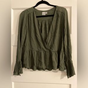 ASOS green blouse, size US 4
